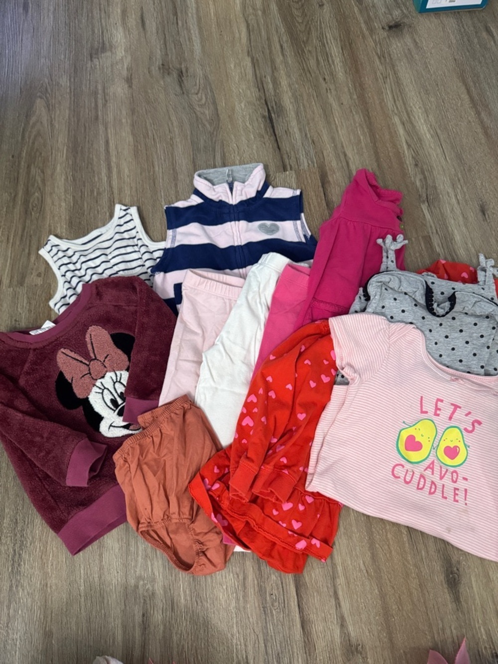 Girls 18M Mixed Clothing Lot - Pink, Red, Maroon, Navy